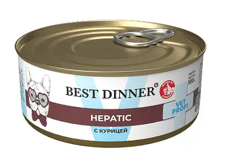 Купить best dinner vet profi hepatic консервы для собак с курицей