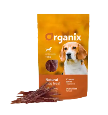 Organix лакомства лакомство для собак «Нарезка утиного филе» мясо 100%