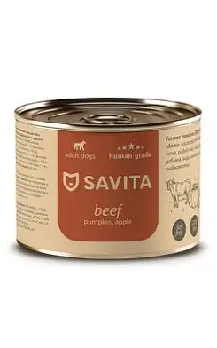 Savita консервы для собак «Говядина с тыквой и яблоком»