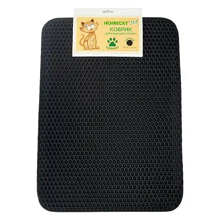 Купить homecat eva  коврик для кошачьего туалета двойной прямоугольный черный